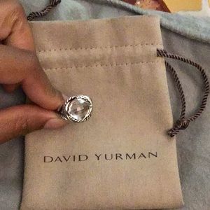 David Yurman EUC White Topaz Infinity ring size 7!